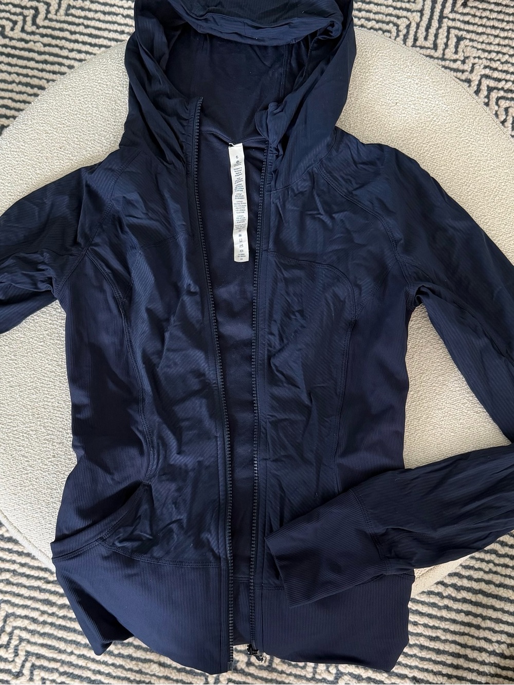 lululemon athletica Navy Lightweight Hooded Zip Jacket